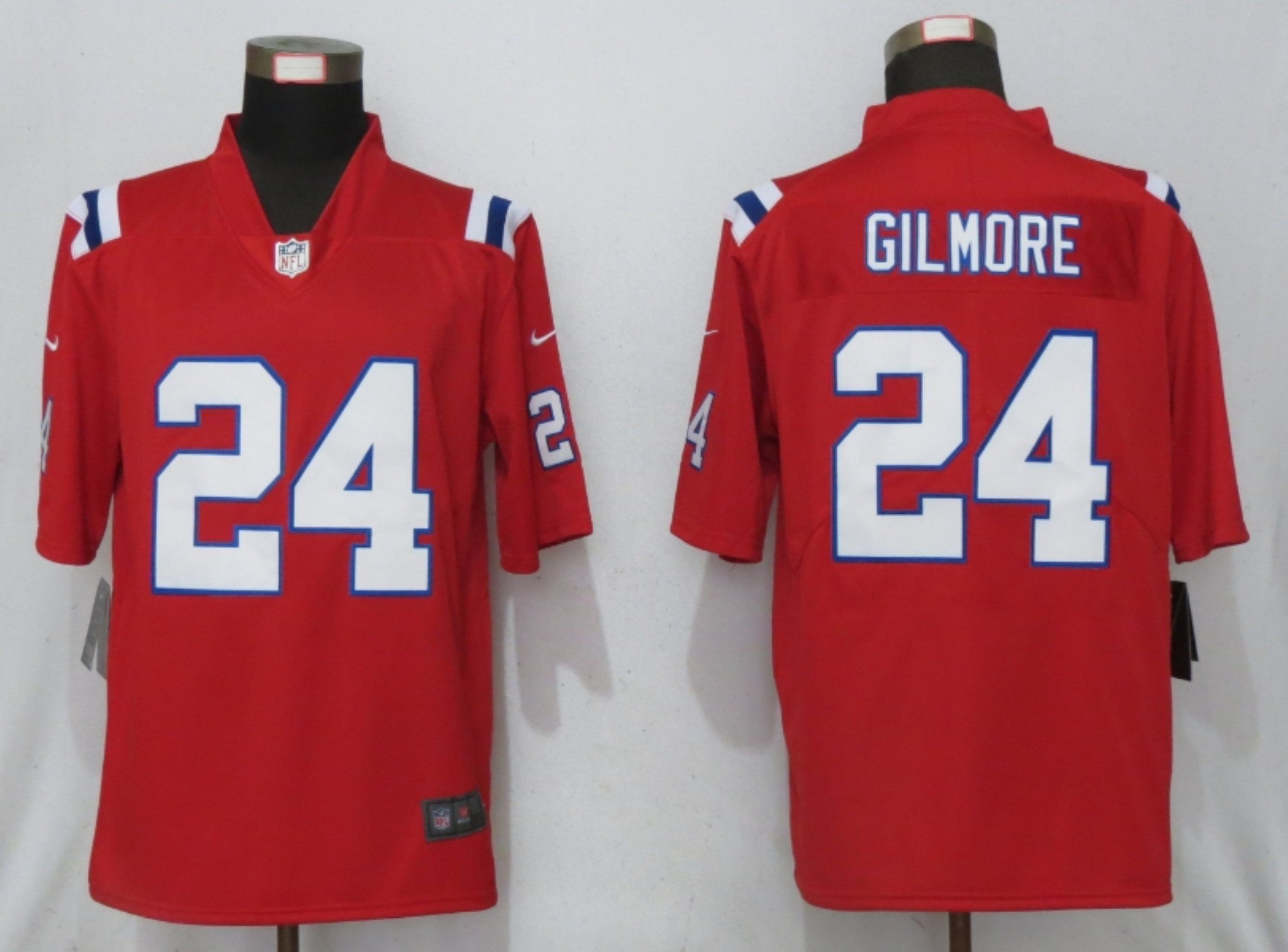Men New England Patriots #24 Gilmore Nike Red Game NFL Jersey->chicago bears->NFL Jersey